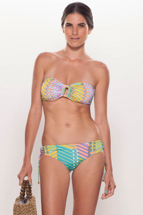 Zivame Aqua Multicolour Print Bandeau Bikini Set With Removable Cups — image 4