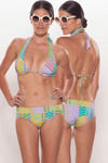 Zivame Multicolour Print Halter Bikini Set With Adjustable Bottom Sides — thumbnail 3