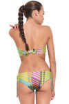 Zivame Aqua Multicolour Bandeau Bikini Set With Adjustable Bottom Sides — thumbnail 2
