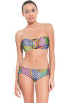 Zivame Aqua Multicolour Bandeau Bikini Set With Adjustable Bottom Sides — thumbnail 4