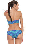 Zivame Aqua Neon Maze Bandeau Bikini Set With Removable Cups — thumbnail 2
