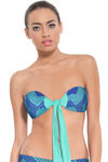 Zivame Aqua Neon Maze Bandeau Bikini Set With Removable Cups — thumbnail 3