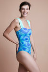 Zivame Aqua Neon Maze Tummy Control Swimsuit With Removable Cups — thumbnail 2