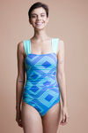 Zivame Aqua Neon Maze Tummy Control Swimsuit With Removable Cups — thumbnail 4