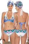 Zivame Aqua Lavender Floral Halter Bikini Set With Removable Cups — thumbnail 3