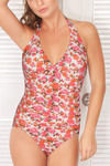 Zivame Aqua Spring Floral Tummy Control Halter Swimsuit With Removable Cups — thumbnail 3
