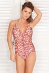 Zivame Aqua Spring Floral Tummy Control Halter Swimsuit With Removable Cups — thumbnail 4