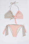 Zivame Aqua Ruched Stripe Print Bikini Set With Removable Cups — thumbnail 4