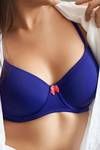 Zivame Padded Wired Medium Coverage T-Shirt Bra-Constellation Blue — thumbnail 2