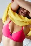 Zivame Padded Non Wired 3/4th Coverage T-Shirt Bra-Berry Pink — thumbnail 4