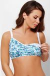 Zivame Double Layered Non Wired Full Coverage T-Shirt Bra-Blue Rose — thumbnail 2