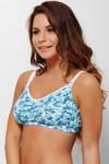Zivame Double Layered Non Wired Full Coverage T-Shirt Bra-Blue Rose — thumbnail 4