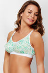 Zivame Double Layered Non Wired Full Coverage T-Shirt Bra-Geo Green — thumbnail 4