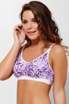 Zivame Double Layered Non Wired Full Coverage Maternity / Nursing Bra-Geo Lavender — thumbnail 4