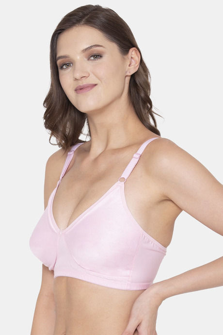 Souminie Double Layered Non Wired Full Coverage Sag Lift Bra - Pink — image 3