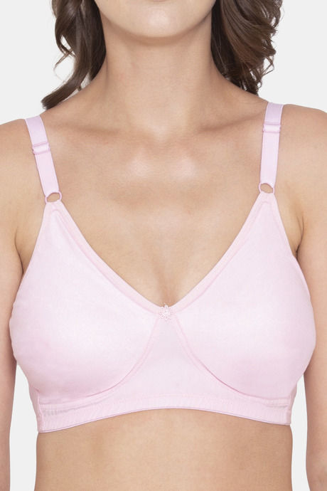 Souminie Double Layered Non Wired Full Coverage Sag Lift Bra - Pink — image 4
