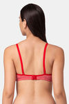 Souminie Padded Non-Wired Full Coverage T-Shirt Bra - Red — thumbnail 2