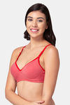 Souminie Padded Non-Wired Full Coverage T-Shirt Bra - Red — thumbnail 4