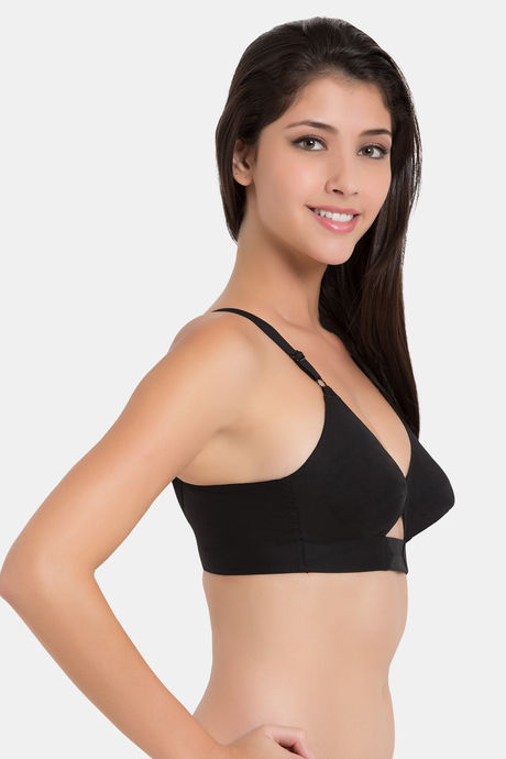 Souminie Double Layered Non-Wired Full Coverage Blouse Bra - Black — image 3