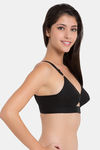 Souminie Double Layered Non-Wired Full Coverage Blouse Bra - Black — thumbnail 3