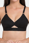 Souminie Double Layered Non-Wired Full Coverage Blouse Bra - Black — thumbnail 5