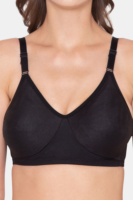 Souminie Double Layered Non-Wired Full Coverage Backless Bra - Black — image 5
