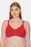 Souminie Double Layered Non-Wired Full Coverage Sag Lift Bra - Red — thumbnail 1