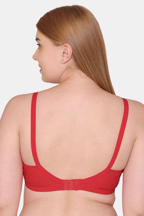 Souminie Double Layered Non-Wired Full Coverage Sag Lift Bra - Red — image 2