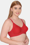 Souminie Double Layered Non-Wired Full Coverage Sag Lift Bra - Red — thumbnail 3
