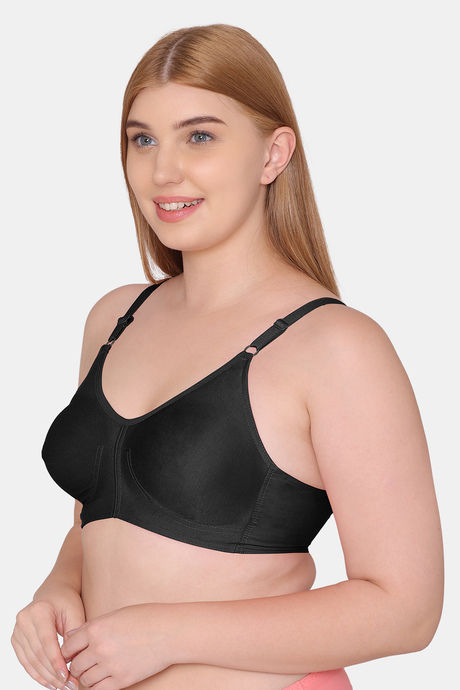 Souminie Double Layered Non-Wired Full Coverage Sag Lift Bra - Black — image 4