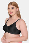 Souminie Double Layered Non-Wired Full Coverage Sag Lift Bra - Black — thumbnail 4