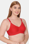 Souminie Double Layered Non Wired Full Coverage Sag Lift Bra - Red — thumbnail 3