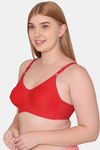 Souminie Double Layered Non Wired Full Coverage Sag Lift Bra - Red — thumbnail 4