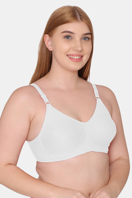 Souminie Double Layered Non Wired Full Coverage Sag Lift Bra - White — image 3