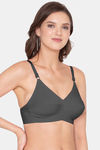 Souminie Double Layered Non Wired Full Coverage Minimiser Bra - Black — thumbnail 4