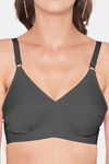 Souminie Double Layered Non Wired Full Coverage Minimiser Bra - Black — thumbnail 5