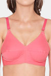 Souminie Double Layered Non Wired Full Coverage Minimiser Bra - Coral — thumbnail 5