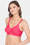 Souminie Double Layered Non Wired Full Coverage Minimiser Bra - Darkpink — thumbnail 3