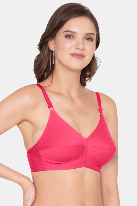 Souminie Double Layered Non Wired Full Coverage Minimiser Bra - Darkpink — image 4