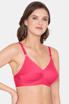 Souminie Double Layered Non Wired Full Coverage Minimiser Bra - Darkpink — thumbnail 4
