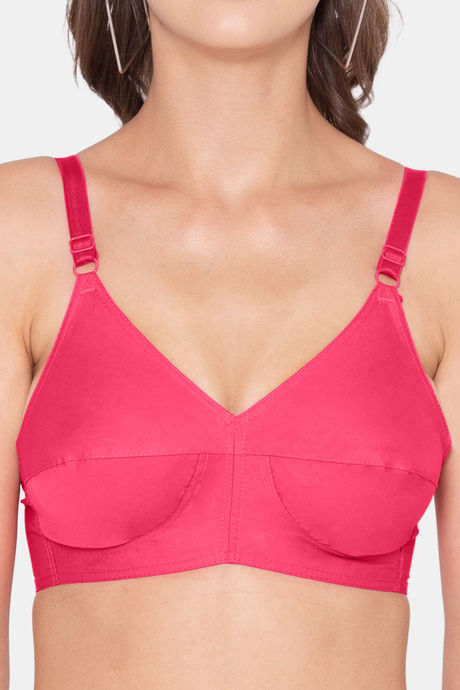 Souminie Double Layered Non Wired Full Coverage Minimiser Bra - Darkpink — image 5