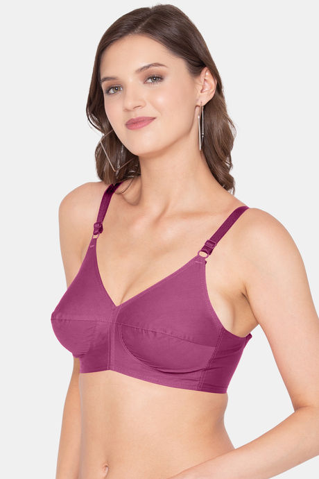 Souminie Double Layered Non Wired Full Coverage Minimiser Bra - Magenta — image 3