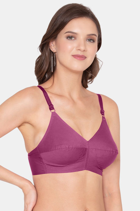 Souminie Double Layered Non Wired Full Coverage Minimiser Bra - Magenta — image 4