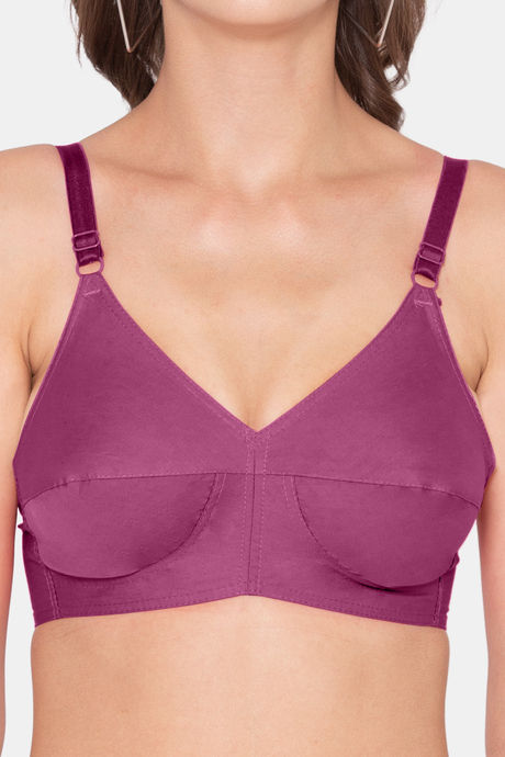 Souminie Double Layered Non Wired Full Coverage Minimiser Bra - Magenta — image 5