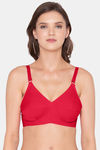 Souminie Double Layered Non Wired Full Coverage Minimiser Bra - Red — thumbnail 1