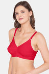 Souminie Double Layered Non Wired Full Coverage Minimiser Bra - Red — thumbnail 3