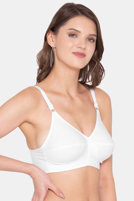 Souminie Double Layered Non Wired Full Coverage Minimiser Bra - White — image 4