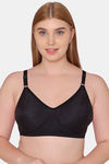 Souminie Double Layered Non Wired Full Coverage Minimiser Bra - Black — thumbnail 1