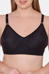 Souminie Double Layered Non Wired Full Coverage Minimiser Bra - Black — thumbnail 3