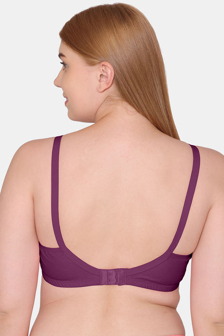 Souminie Double Layered Non Wired Full Coverage Minimiser Bra - Magenta — image 2